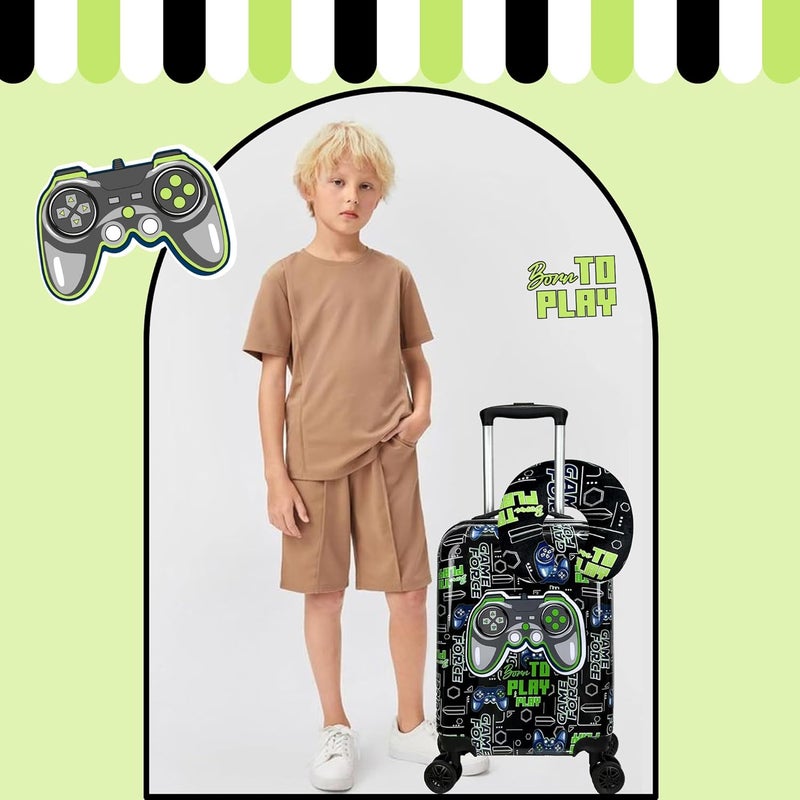 Inprof Kid’s Luggage Set 5 Piece Suitcase Set 16’’ Hardside Luggage with Spinner Wheels Girls Boys Carry on Luggage Travel Rolling Luggage Airline Approved - Image 5